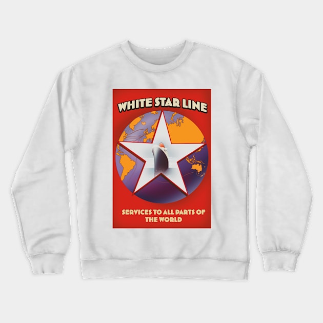 White Star line Shipping commercial Crewneck Sweatshirt by nickemporium1